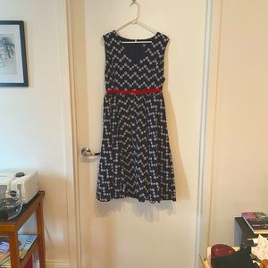 Navy eyelet dress